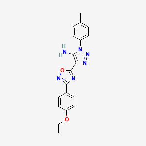 molecular formula C19H18N6O2 B2433994 4-(3-(4-ethoxyphenyl)-1,2,4-oxadiazol-5-yl)-1-(p-tolyl)-1H-1,2,3-triazol-5-amine CAS No. 899725-90-7