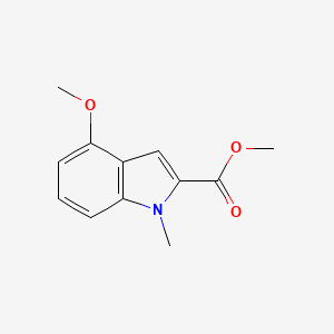 molecular formula C12H13NO3 B2434000 4-甲氧基-1-甲基-1H-吲哚-2-羧酸甲酯 CAS No. 111258-25-4