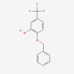 molecular formula C14H11F3O2 B2434001 2-(Benzyloxy)-5-(trifluoromethyl)phenol CAS No. 1394925-02-0
