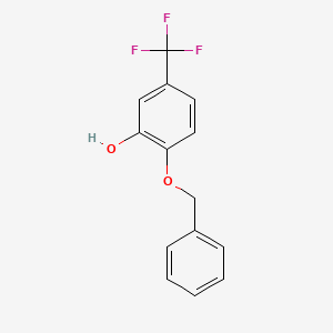 molecular formula C14H11F3O2 B2434001 2-(Benzyloxy)-5-(trifluorométhyl)phénol CAS No. 1394925-02-0