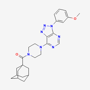 molecular formula C26H31N7O2 B2434002 1-(adamantane-1-carbonyl)-4-[3-(3-methoxyphenyl)-3H-[1,2,3]triazolo[4,5-d]pyrimidin-7-yl]piperazine CAS No. 920184-32-3
