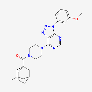 molecular formula C26H31N7O2 B2434002 1-(金刚烷-1-羰基)-4-[3-(3-甲氧基苯基)-3H-[1,2,3]三唑并[4,5-d]嘧啶-7-基]哌嗪 CAS No. 920184-32-3