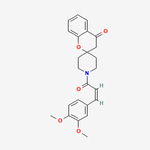 molecular formula C24H25NO5 B2434005 (Z)-1'-(3-(3,4-dimethoxyphenyl)acryloyl)spiro[chroman-2,4'-piperidin]-4-one CAS No. 887467-13-2