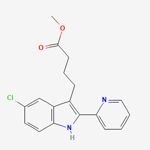 molecular formula C18H17ClN2O2 B2434007 4-(5-氯-2-吡啶-2-基-1H-吲哚-3-基)丁酸甲酯 CAS No. 879587-81-2