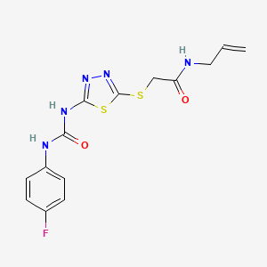 N-allyl-2-((5-(3-(4-fluorophenyl)ureido)-1,3,4-thiadiazol-2-yl)thio)acetamide