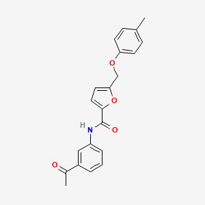 molecular formula C21H19NO4 B2434017 N-(3-乙酰苯基)-5-[(4-甲氧基苯氧基)甲基]呋喃-2-甲酰胺 CAS No. 890615-05-1