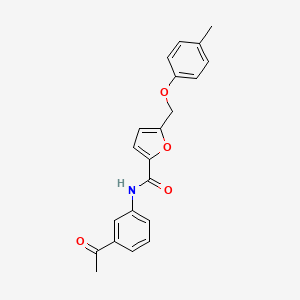 molecular formula C21H19NO4 B2434017 N-(3-acetilfenil)-5-[(4-metilfenoxi)metil]furano-2-carboxamida CAS No. 890615-05-1