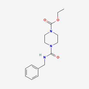 molecular formula C15H21N3O3 B2434020 Ethyl 4-(N-benzylcarbamoyl)piperazinecarboxylate CAS No. 1022361-41-6