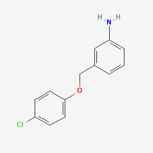 molecular formula C13H12ClNO B2434024 3-((4-Chlorophenoxy)methyl)aniline CAS No. 1016681-15-4