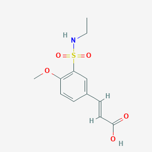 3-[3-(Ethylsulfamoyl)-4-methoxyphenyl]prop-2-enoic acid