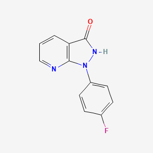 molecular formula C12H8FN3O B2434028 1-(4-Fluorphenyl)-1,2-Dihydro-3H-pyrazolo[3,4-b]pyridin-3-on CAS No. 320419-94-1