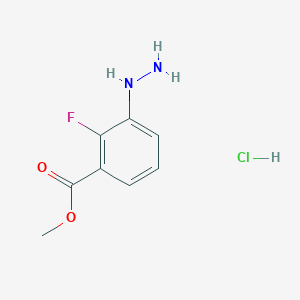 molecular formula C8H10ClFN2O2 B2434029 Methyl 2-fluoro-3-hydrazinylbenzoate hydrochloride CAS No. 1909324-96-4