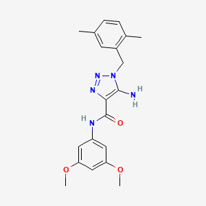 molecular formula C20H23N5O3 B2434032 5-amino-N-(3,5-dimethoxyphenyl)-1-(2,5-dimethylbenzyl)-1H-1,2,3-triazole-4-carboxamide CAS No. 899981-82-9