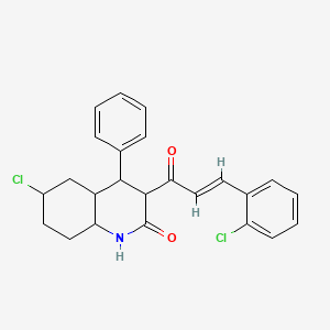 6-chloro-3-[(2E)-3-(2-chlorophenyl)prop-2-enoyl]-4-phenyl-1,2-dihydroquinolin-2-one