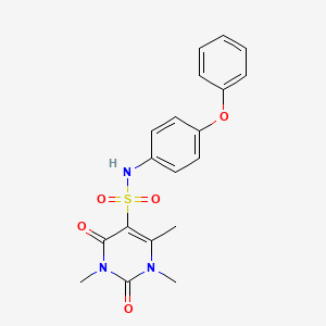 molecular formula C19H19N3O5S B2434046 1,3,4-三甲基-2,6-二氧代-N-(4-苯氧基苯基)嘧啶-5-磺酰胺 CAS No. 893338-64-2