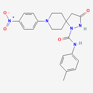 molecular formula C21H23N5O4 B2434049 N-(4-methylphenyl)-8-(4-nitrophenyl)-3-oxo-1,2,8-triazaspiro[4.5]decane-1-carboxamide CAS No. 338777-61-0
