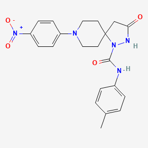 molecular formula C21H23N5O4 B2434049 N-(4-metilfenil)-8-(4-nitrofenil)-3-oxo-1,2,8-triazaspiro[4.5]decano-1-carboxamida CAS No. 338777-61-0