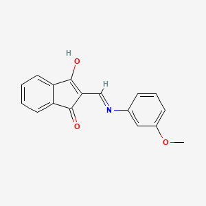 2-(((3-Methoxyphenyl)amino)methylene)indane-1,3-dione