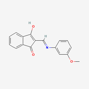 molecular formula C17H13NO3 B2434051 2-(((3-Methoxyphenyl)amino)methylene)indane-1,3-dione CAS No. 343617-69-6