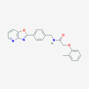 molecular formula C22H19N3O3 B243406 2-(2-methylphenoxy)-N-(4-[1,3]oxazolo[4,5-b]pyridin-2-ylbenzyl)acetamide 