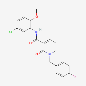 molecular formula C20H16ClFN2O3 B2434063 N-(5-氯-2-甲氧基苯基)-1-(4-氟苄基)-2-氧代-1,2-二氢吡啶-3-甲酰胺 CAS No. 1005300-30-0