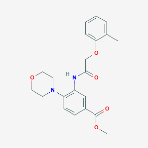 molecular formula C21H24N2O5 B243407 Methyl 3-{[(2-methylphenoxy)acetyl]amino}-4-(4-morpholinyl)benzoate 
