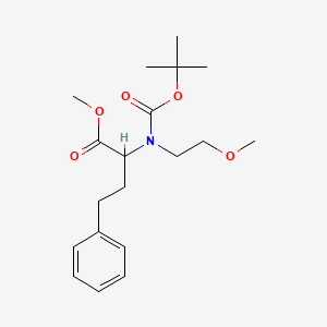 molecular formula C19H29NO5 B2434072 Methyl 2-{[(tert-butoxy)carbonyl](2-methoxyethyl)amino}-4-phenylbutanoate CAS No. 1803567-49-8