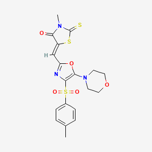 (Z)-3-methyl-5-((5-morpholino-4-tosyloxazol-2-yl)methylene)-2-thioxothiazolidin-4-one