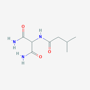 molecular formula C8H15N3O3 B2434081 2-(3-Methylbutanamido)propanediamide CAS No. 857802-41-6