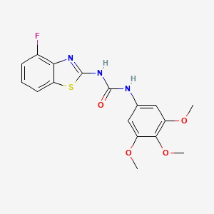 molecular formula C17H16FN3O4S B2434082 1-(4-Fluorobenzo[d]thiazol-2-yl)-3-(3,4,5-trimethoxyphenyl)urea CAS No. 1207002-17-2