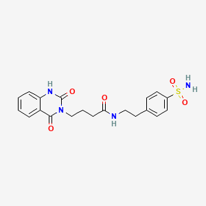 molecular formula C20H22N4O5S B2434085 4-(2,4-dioxo-1H-quinazolin-3-yl)-N-[2-(4-sulfamoylphenyl)ethyl]butanamide CAS No. 1024272-83-0