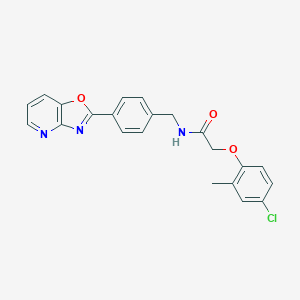 molecular formula C22H18ClN3O3 B243409 2-(4-chloro-2-methylphenoxy)-N-(4-[1,3]oxazolo[4,5-b]pyridin-2-ylbenzyl)acetamide 