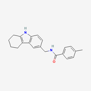 molecular formula C21H22N2O B2434093 4-甲基-N-(2,3,4,9-四氢-1H-咔唑-6-基甲基)苯甲酰胺 CAS No. 852138-12-6