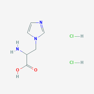 molecular formula C6H11Cl2N3O2 B2434101 2-Amino-3-imidazol-1-ylpropanoic acid;dihydrochloride CAS No. 170305-27-8