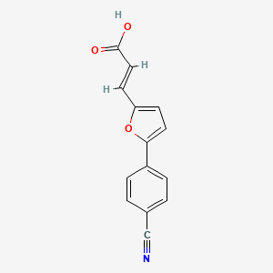 molecular formula C14H9NO3 B2434103 (2E)-3-[5-(4-氰基苯基)呋喃-2-基]丙-2-烯酸 CAS No. 765937-80-2