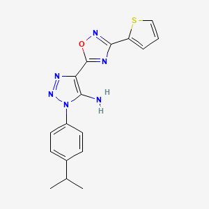 1-(4-isopropylphenyl)-4-(3-(thiophen-2-yl)-1,2,4-oxadiazol-5-yl)-1H-1,2,3-triazol-5-amine