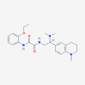 molecular formula C24H32N4O3 B2434109 N1-(2-(dimethylamino)-2-(1-methyl-1,2,3,4-tetrahydroquinolin-6-yl)ethyl)-N2-(2-ethoxyphenyl)oxalamide CAS No. 921923-72-0