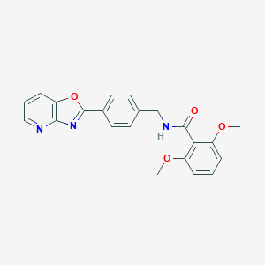 molecular formula C22H19N3O4 B243411 2,6-dimethoxy-N-(4-[1,3]oxazolo[4,5-b]pyridin-2-ylbenzyl)benzamide 