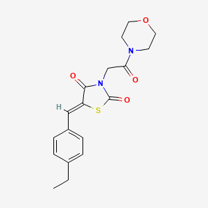 molecular formula C18H20N2O4S B2434115 (Z)-5-(4-ethylbenzylidene)-3-(2-morpholino-2-oxoethyl)thiazolidine-2,4-dione CAS No. 637326-63-7