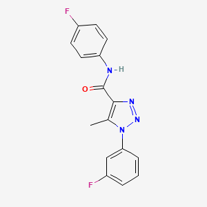 molecular formula C16H12F2N4O B2434117 1-(3-fluorophenyl)-N-(4-fluorophenyl)-5-methyl-1H-1,2,3-triazole-4-carboxamide CAS No. 866872-08-4