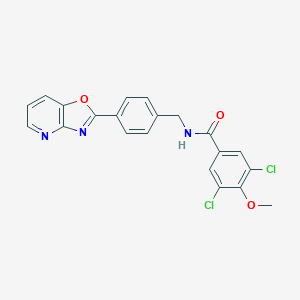 molecular formula C21H15Cl2N3O3 B243412 3,5-dichloro-4-methoxy-N-(4-[1,3]oxazolo[4,5-b]pyridin-2-ylbenzyl)benzamide 