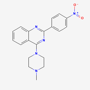 molecular formula C19H19N5O2 B2434122 4-(4-甲基哌嗪-1-基)-2-(4-硝基苯基)喹唑啉 CAS No. 442151-97-5