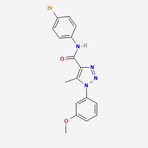molecular formula C17H15BrN4O2 B2434134 N-(4-bromophenyl)-1-(3-methoxyphenyl)-5-methyl-1H-1,2,3-triazole-4-carboxamide CAS No. 899760-42-0