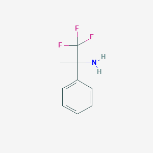 molecular formula C9H10F3N B2434136 1,1,1-Trifluoro-2-phenylpropan-2-amine CAS No. 177180-74-4