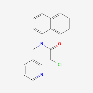 molecular formula C18H15ClN2O B2434138 2-Chloro-N-naphthalen-1-yl-N-(pyridin-3-ylmethyl)acetamide CAS No. 1397206-14-2