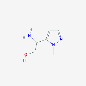 molecular formula C6H11N3O B2434139 2-amino-2-(1-methyl-1H-pyrazol-5-yl)ethan-1-ol CAS No. 1523376-59-1