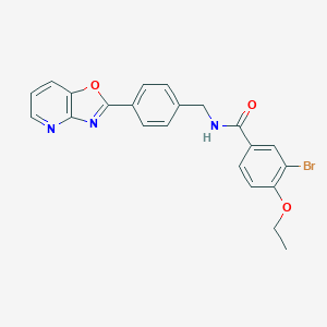molecular formula C22H18BrN3O3 B243414 3-bromo-4-ethoxy-N-(4-[1,3]oxazolo[4,5-b]pyridin-2-ylbenzyl)benzamide 