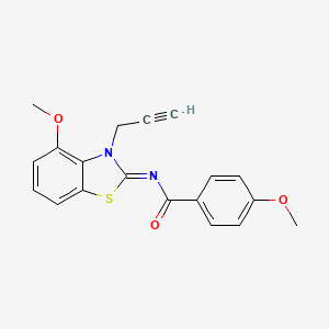 molecular formula C19H16N2O3S B2434143 4-methoxy-N-(4-methoxy-3-prop-2-ynyl-1,3-benzothiazol-2-ylidene)benzamide CAS No. 868377-08-6