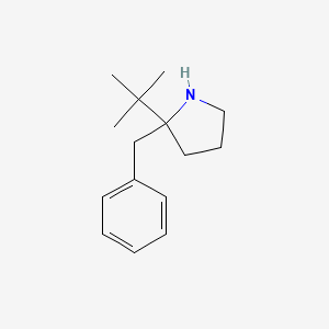 molecular formula C15H23N B2434151 2-苄基-2-叔丁基吡咯烷 CAS No. 1543122-66-2