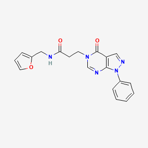 N-(furan-2-ylmethyl)-3-(4-oxo-1-phenyl-1H-pyrazolo[3,4-d]pyrimidin-5(4H)-yl)propanamide